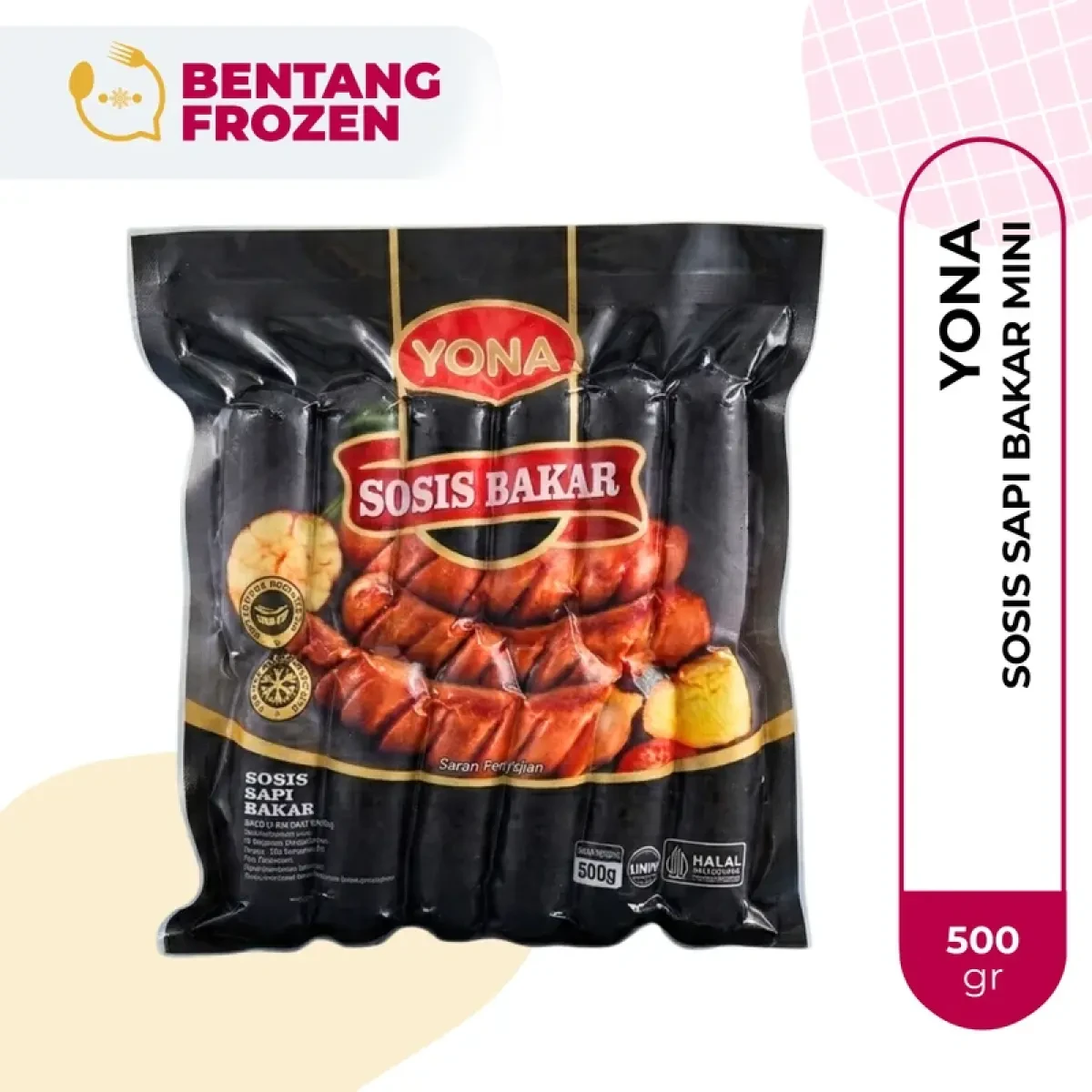 Yona Sosis Sapi Bakar Mini Isi 12 500g