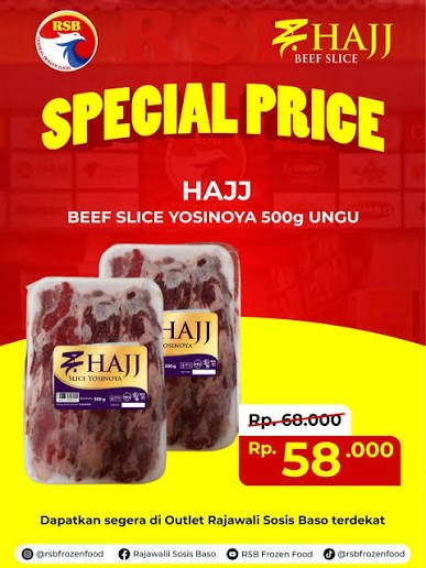 Hajj Beef Slice Yosinoya 500g Ungu