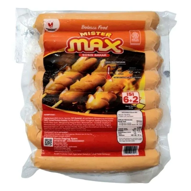 Mister Max Sosis Bakar 560g Isi 8