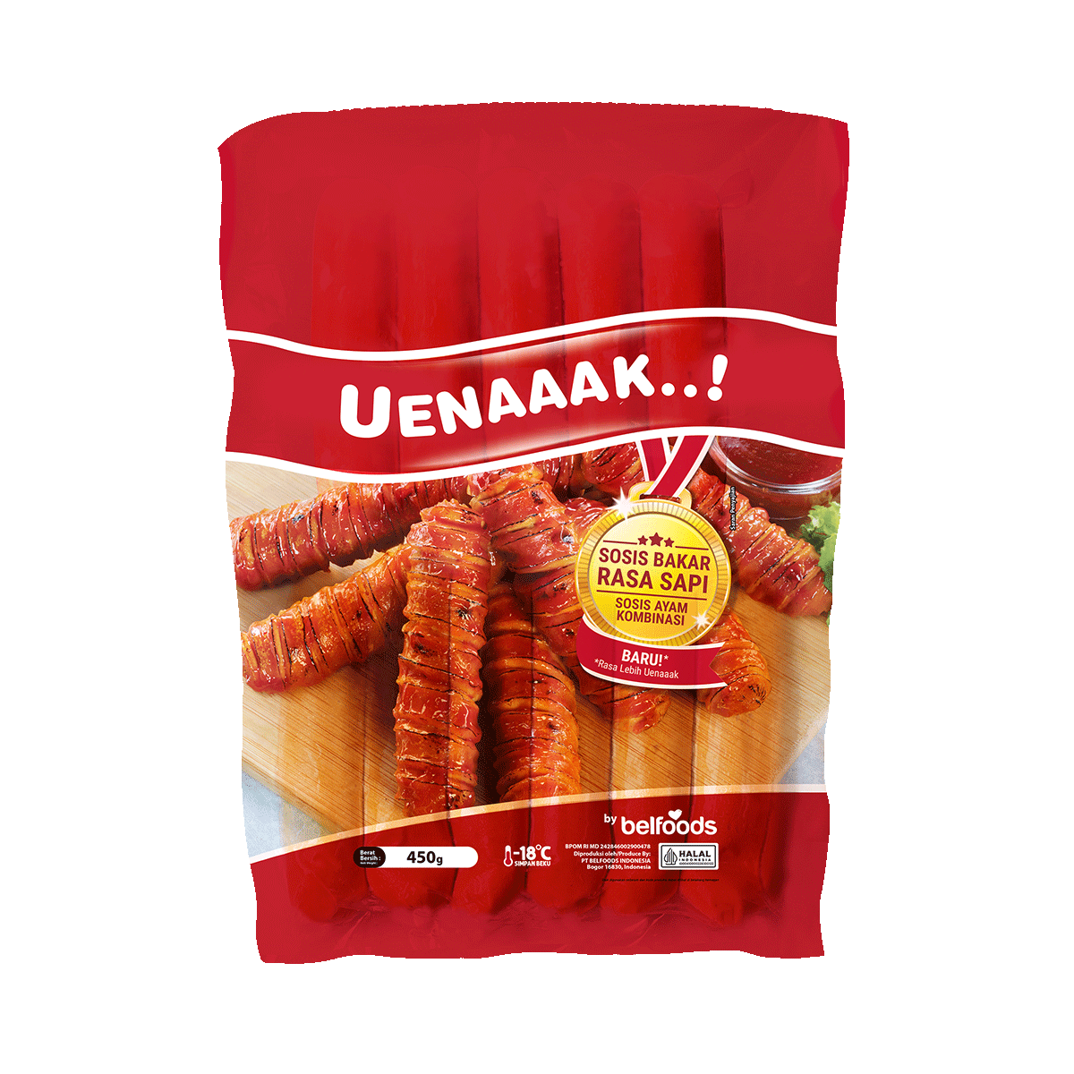 Uenaaak Sosis Bakar Kombinasi 450g